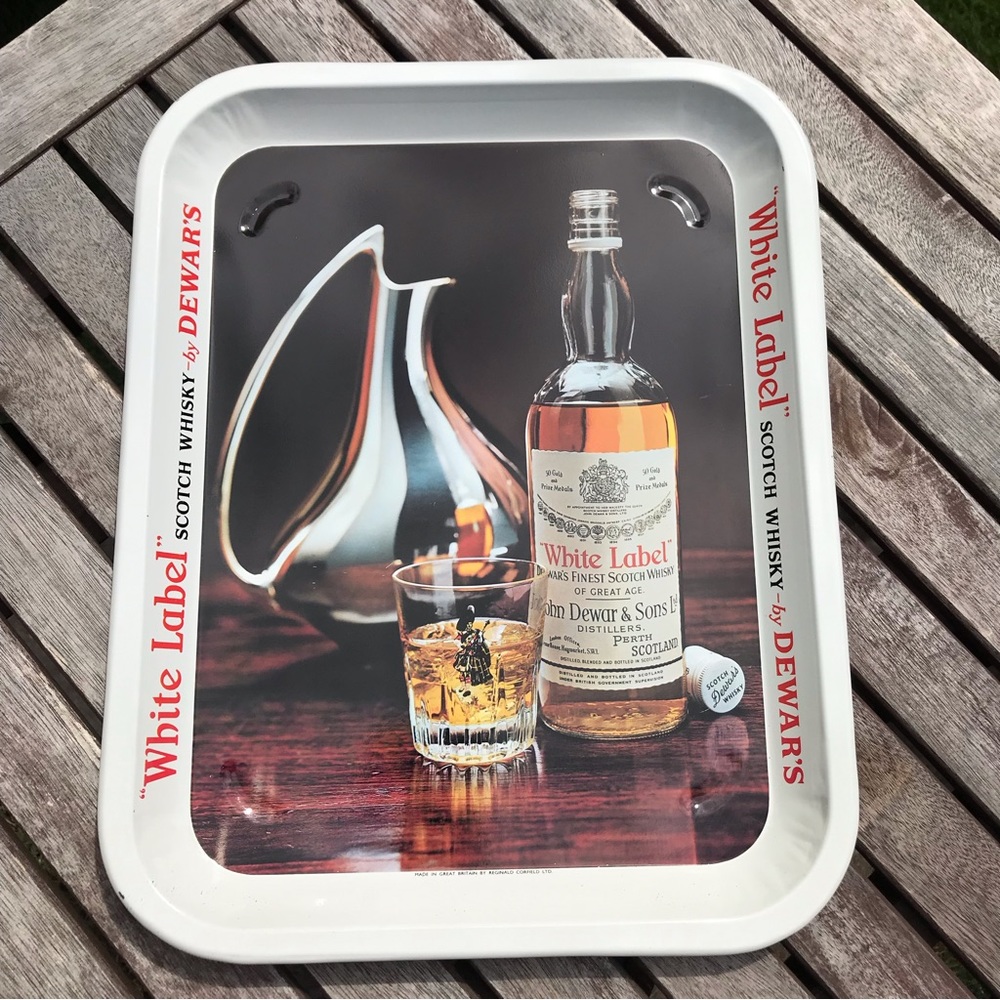 Dewar’s White Label Metal Serving Tray